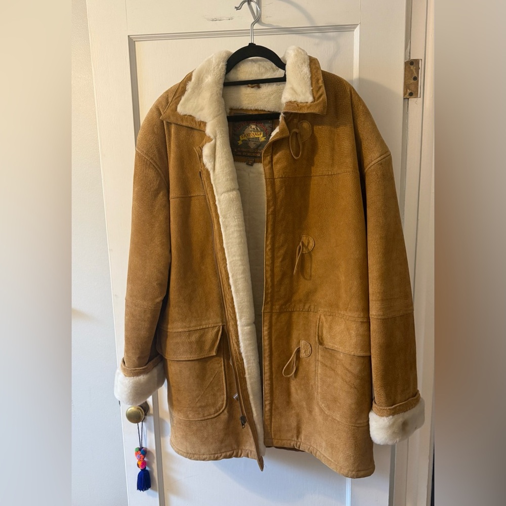 Wilson Tan Shearling Military Coat